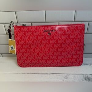 Michael Kors Pink Logo Wristlet